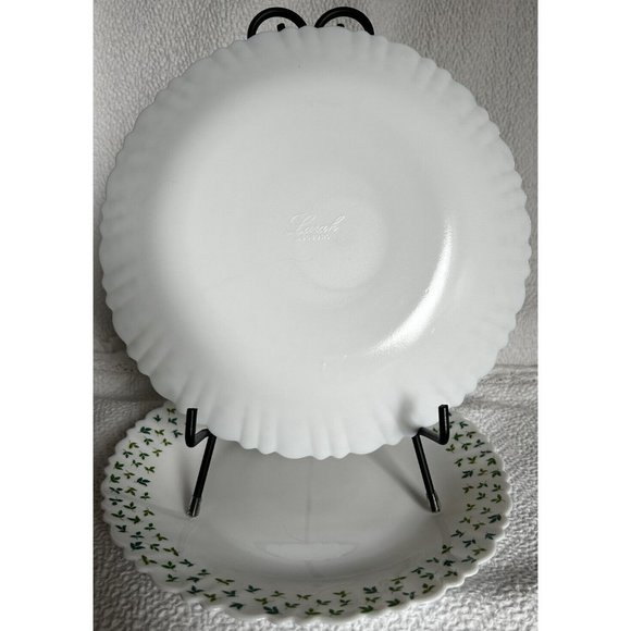 Larah By Borosil (2) Dinner Plates 10”W Sage Silk Opalware  100% Vegan Excellent - Picture 12 of 13